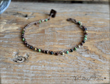 Load image into Gallery viewer, Dainty Crocheted Bead Anklet for Women - Boho Style - The Bead Farm