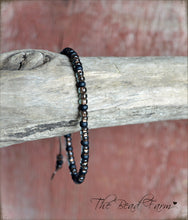 Load image into Gallery viewer, Brown Black Seed Bead Yoga Bracelet- Adjustable Yoga Bracelets- The Bead Farm