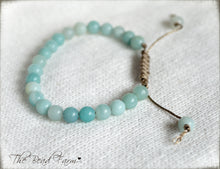 Load image into Gallery viewer, Amazonite Bracelet - Adjustable Yoga Bracelet - The Bead Farm