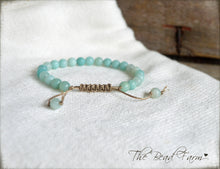 Load image into Gallery viewer, Amazonite Bracelet - Adjustable Yoga Bracelet - The Bead Farm