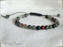 Load image into Gallery viewer, Dragon Blood Jasper Gemstone Bracelet - Adjustable Yoga Bracelet - The Bead Farm