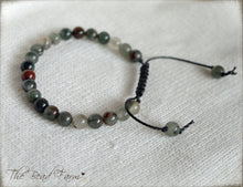 Load image into Gallery viewer, Dragon Blood Jasper Gemstone Bracelet - Adjustable Yoga Bracelet - The Bead Farm