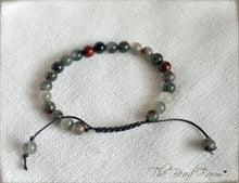 Load image into Gallery viewer, Dragon Blood Jasper Gemstone Bracelet - Adjustable Yoga Bracelet - The Bead Farm