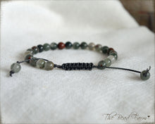 Load image into Gallery viewer, Dragon Blood Jasper Gemstone Bracelet - Adjustable Yoga Bracelet - The Bead Farm
