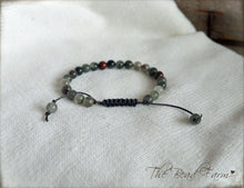 Load image into Gallery viewer, Dragon Blood Jasper Gemstone Bracelet - Adjustable Yoga Bracelet - The Bead Farm