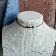 Load image into Gallery viewer, Cutie Picasso Leather Choker - Orange