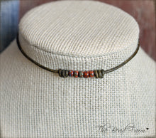 Load image into Gallery viewer, Cutie Picasso Leather Choker - Orange