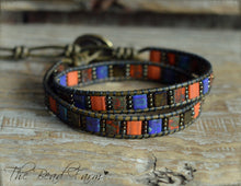 Load image into Gallery viewer, Beaded Leather Wrap Bracelets - Tile Wraps - The Bead Farm