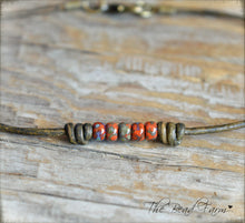 Load image into Gallery viewer, Cutie Picasso Leather Choker - Orange