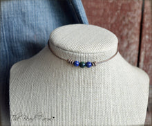 Load image into Gallery viewer, Leather Choker with Natural Stones - Boho Style Choker Necklace for Women - The Bead Farm