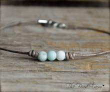 Load image into Gallery viewer, Leather Anklet with Natural Stones - Boho Style Anklet for Women - The Bead Farm