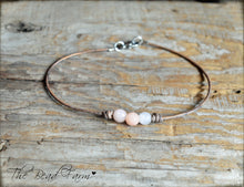Load image into Gallery viewer, Leather Anklet With Natural Stones- Boho Style Anklet for Women - The Bead Farm