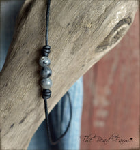 Load image into Gallery viewer, Leather Choker with Natural Stones - Boho Style Choker Necklace for Women - The Bead Farm
