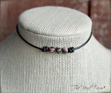 Load image into Gallery viewer, Leather Choker with Natural Stones - Boho Style Choker Necklace for Women - The Bead Farm
