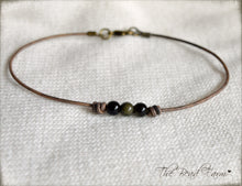 Load image into Gallery viewer, Leather Anklet With Natural Stones - Boho Style Anklet for Women - The Bead Farm