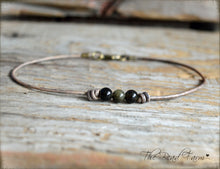 Load image into Gallery viewer, Leather Choker with Natural Stones - Boho Style Choker Necklace for Women - The Bead Farm