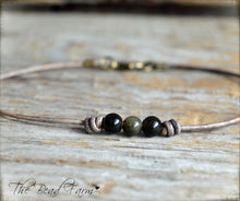 Load image into Gallery viewer, Leather Anklet With Natural Stones - Boho Style Anklet for Women - The Bead Farm