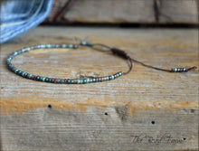 Load image into Gallery viewer, Handmade Dainty Adjustable Yoga Style String Bracelet -or- Anklet