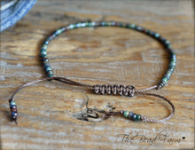 Load image into Gallery viewer, Handmade Dainty Adjustable Yoga Style String Bracelet -or- Anklet