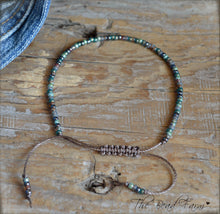 Load image into Gallery viewer, Handmade Dainty Adjustable Yoga Style String Bracelet -or- Anklet