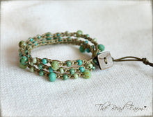 Load image into Gallery viewer, Summer Wrap Bracelet in Beach Colors - Crocheted Bead Bracelet - The Bead Farm