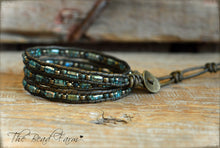 Load image into Gallery viewer, Leather and Bead Bracelet - Skinny Wraps - The Bead Farm