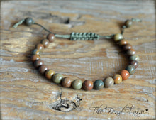 Load image into Gallery viewer, Jasper Bracelet - Adjustable Yoga Bracelet- The Bead Farm