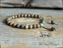 Load image into Gallery viewer, Jasper Bracelet - Adjustable Yoga Bracelet- The Bead Farm