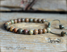 Load image into Gallery viewer, Jasper Bracelet - Adjustable Yoga Bracelet- The Bead Farm