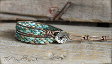 Load image into Gallery viewer, Leather Bracelet Wrap - Superduo Wraps - The Bead Farm