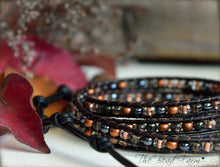 Load image into Gallery viewer, Leather Wrap Bracelet- Seed Bead Wraps - The Bead Farm