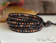 Load image into Gallery viewer, Leather Wrap Bracelet- Seed Bead Wraps - The Bead Farm