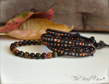 Load image into Gallery viewer, Leather Wrap Bracelet- Seed Bead Wraps - The Bead Farm