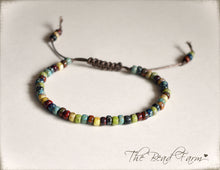 Load image into Gallery viewer, Picasso Seed Bead Bracelet- Adjustable Yoga Bracelet- The Bead Farm