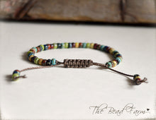 Load image into Gallery viewer, Picasso Seed Bead Bracelet- Adjustable Yoga Bracelet- The Bead Farm