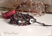 Load image into Gallery viewer, Knotted Leather Wrap Bracelet with Beads - The Bead Farm