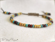 Load image into Gallery viewer, Picasso Seed Bead Bracelet- Adjustable Yoga Bracelet- The Bead Farm