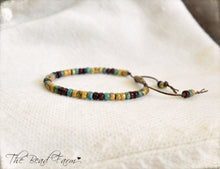 Load image into Gallery viewer, Picasso Seed Bead Bracelet- Adjustable Yoga Bracelet- The Bead Farm