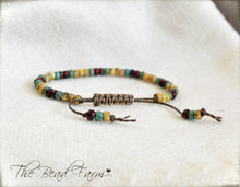 Load image into Gallery viewer, Picasso Seed Bead Bracelet- Adjustable Yoga Bracelet- The Bead Farm