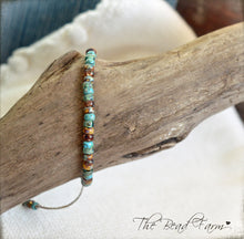 Load image into Gallery viewer, Picasso Seed Bead Bracelet- Adjustable Yoga Bracelet- The Bead Farm