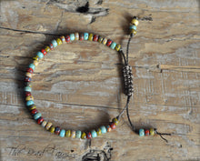 Load image into Gallery viewer, Picasso Seed Bead Bracelet- Adjustable Yoga Bracelet- The Bead Farm
