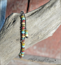 Load image into Gallery viewer, Picasso Seed Bead Bracelet- Adjustable Yoga Bracelet- The Bead Farm