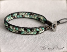 Load image into Gallery viewer, Women’s Leather Wrap Bracelet – Superduo Wraps – The Bead Farm