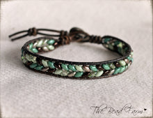 Load image into Gallery viewer, Women’s Leather Wrap Bracelet – Superduo Wraps – The Bead Farm