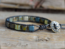 Load image into Gallery viewer, Leather Wrap Bracelet - Tile Wraps - The Bead Farm
