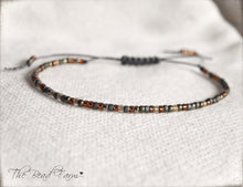Load image into Gallery viewer, Handmade Dainty Adjustable Yoga Style String Bracelet -or- Anklet
