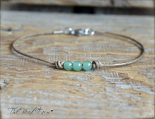 Load image into Gallery viewer, Leather Anklet with Natural Stones - Boho Style Anklet for Women - The Bead Farm