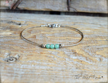 Load image into Gallery viewer, Leather Anklet with Natural Stones - Boho Style Anklet for Women - The Bead Farm