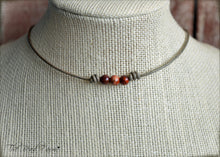 Load image into Gallery viewer, Leather Choker with Natural Stones - Boho Style Choker Necklace for Women - The Bead Farm