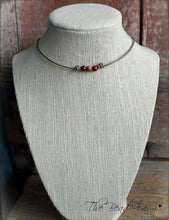 Load image into Gallery viewer, Leather Choker with Natural Stones - Boho Style Choker Necklace for Women - The Bead Farm